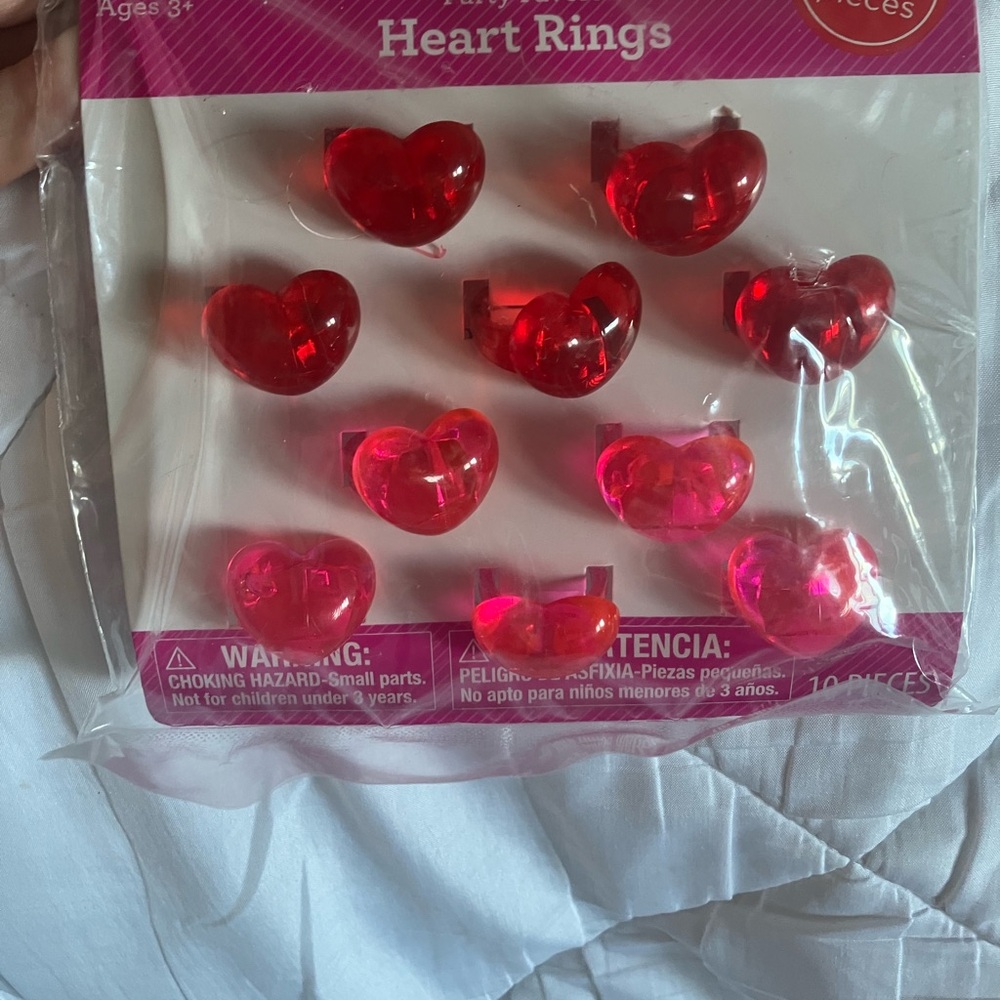 Red and Pink Heart Rings
